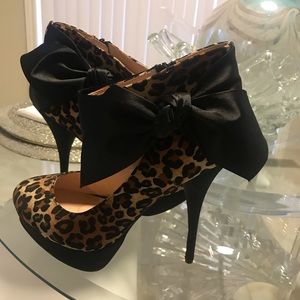 Leopard & Satin heels